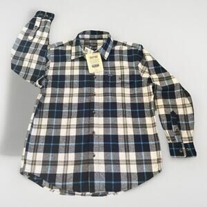 Smith's Workwear Mens Easy Fit Long Sleeve Pocket Flannel Shirt Blue